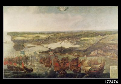 The Siege of La Rochelle in 1628 by Adriaen van der Cabel